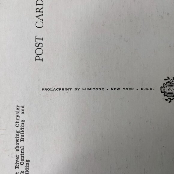 Vintage Postcard New York Aerial View Chrysler Central UN Buildings u - Picture 5 of 5